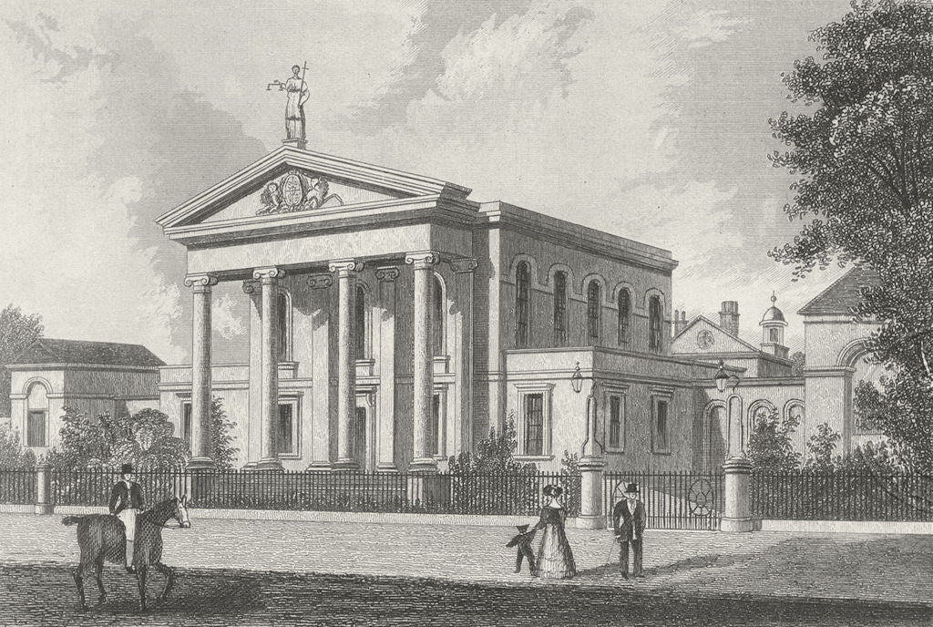 YORKS. Ct House, Beverley, E. DUGDALE c1840 old antique vintage print picture